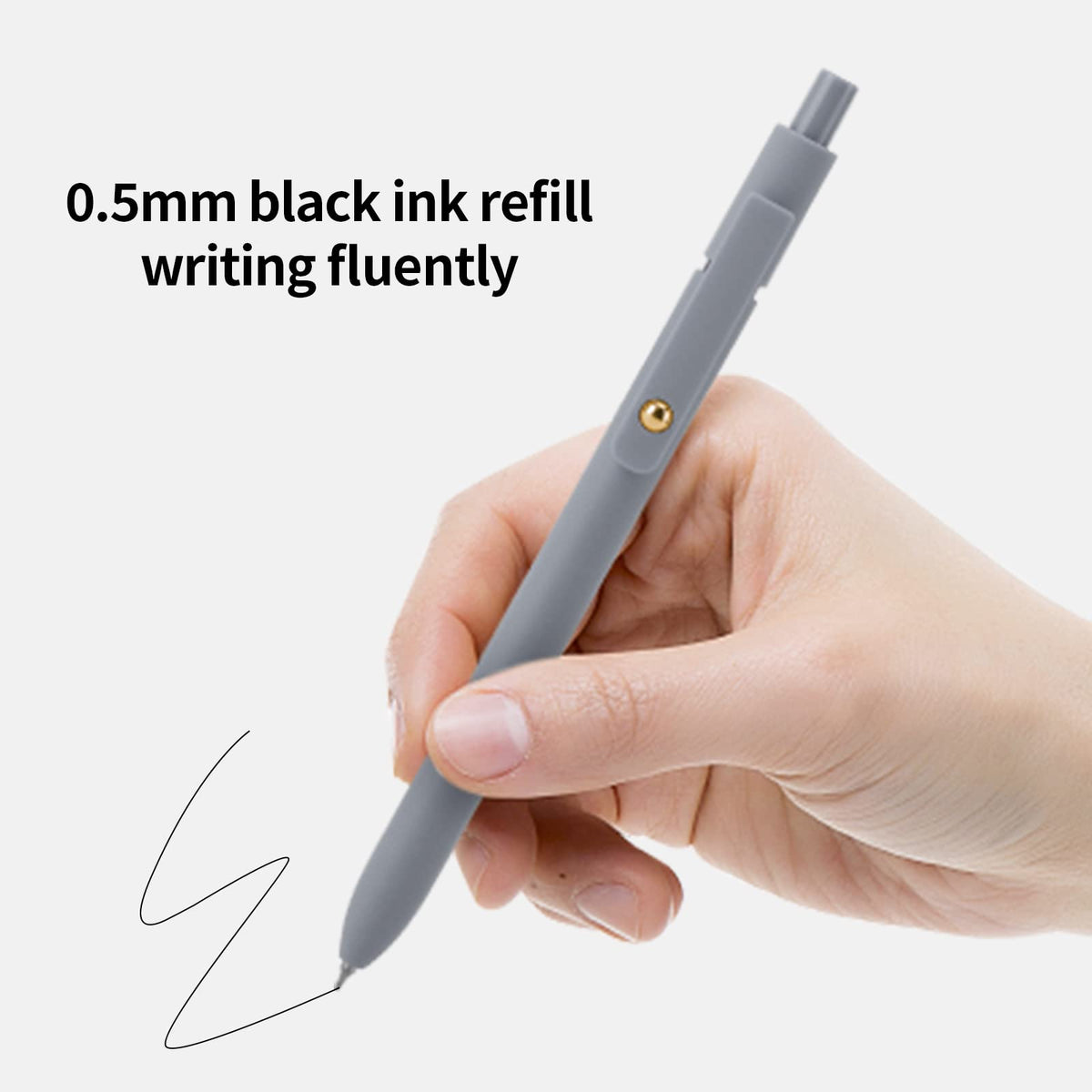 Ddaowanx Gel Pens Set,12 Pcs 0.5mm Retractable Quick Dry Black Ink Pens