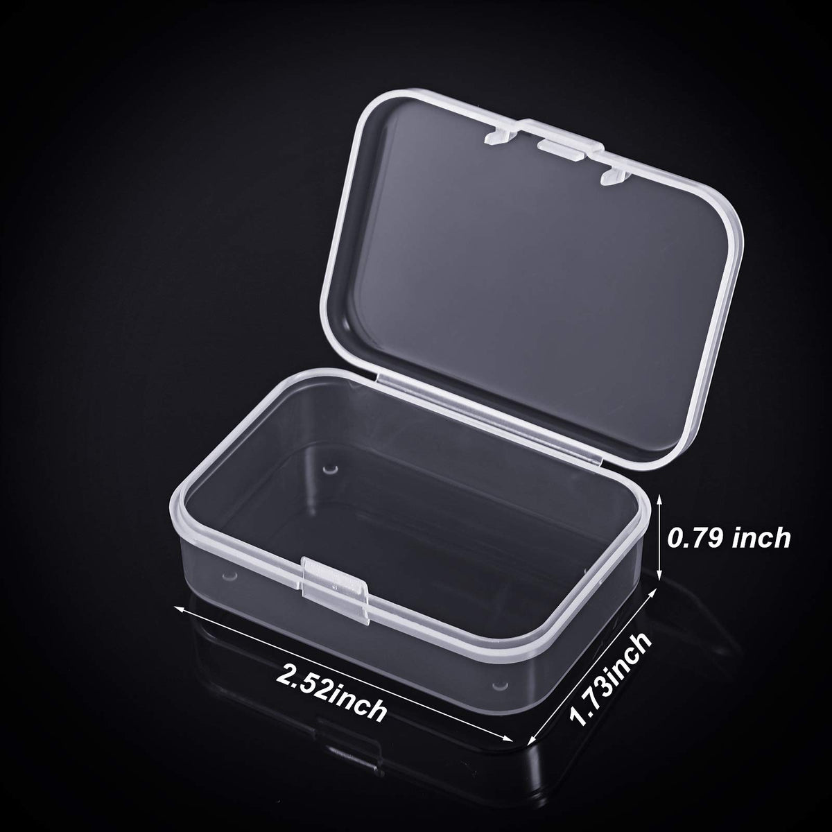 Jetec 30 Pieces Small Clear Plastic Storage Box, 2.5 x 1.7 x 0.8 Inch