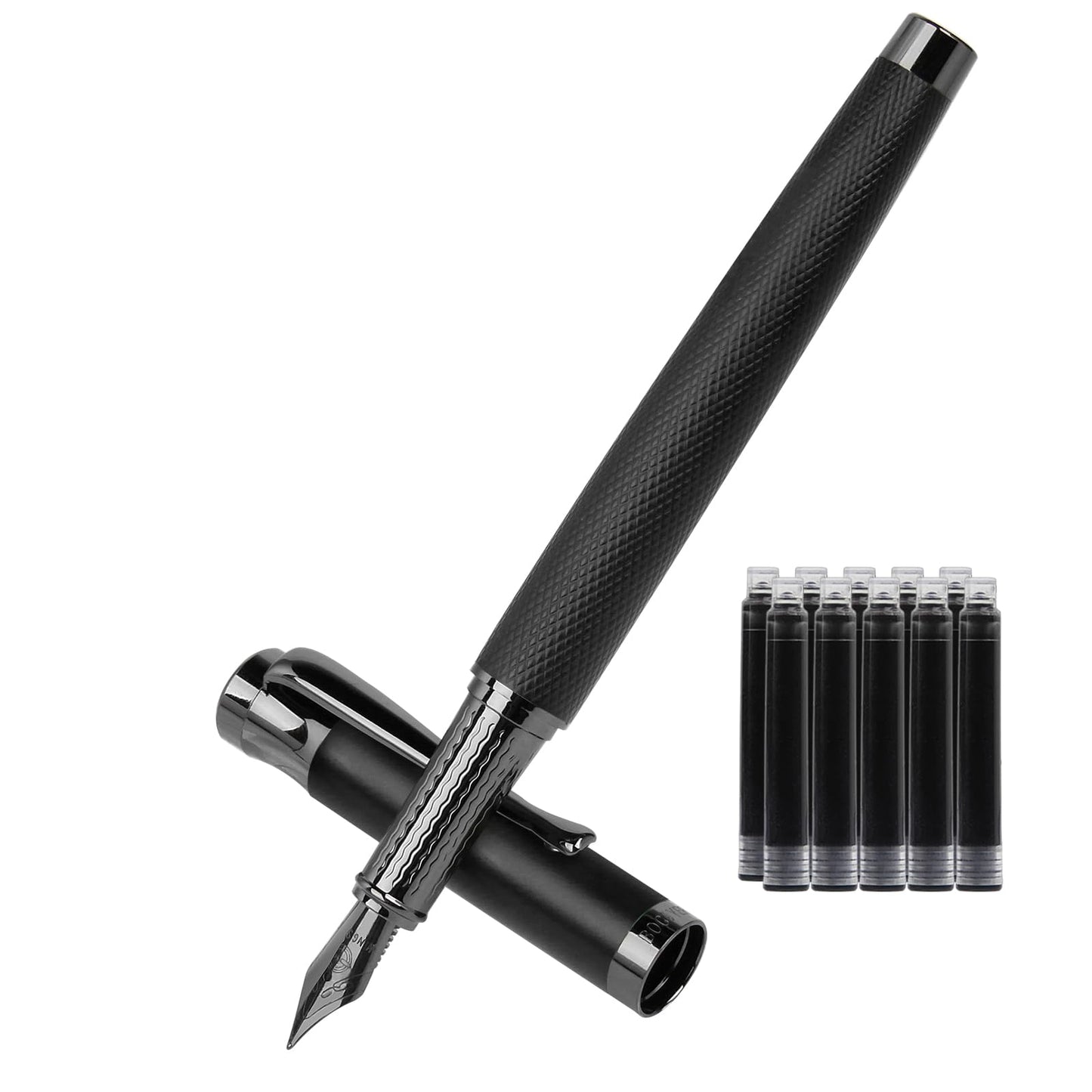 BOCIYER Luxury Fountain Pen Set,Ink Pen for Smooth Writing,Medium Nib,Includes 10 Ink