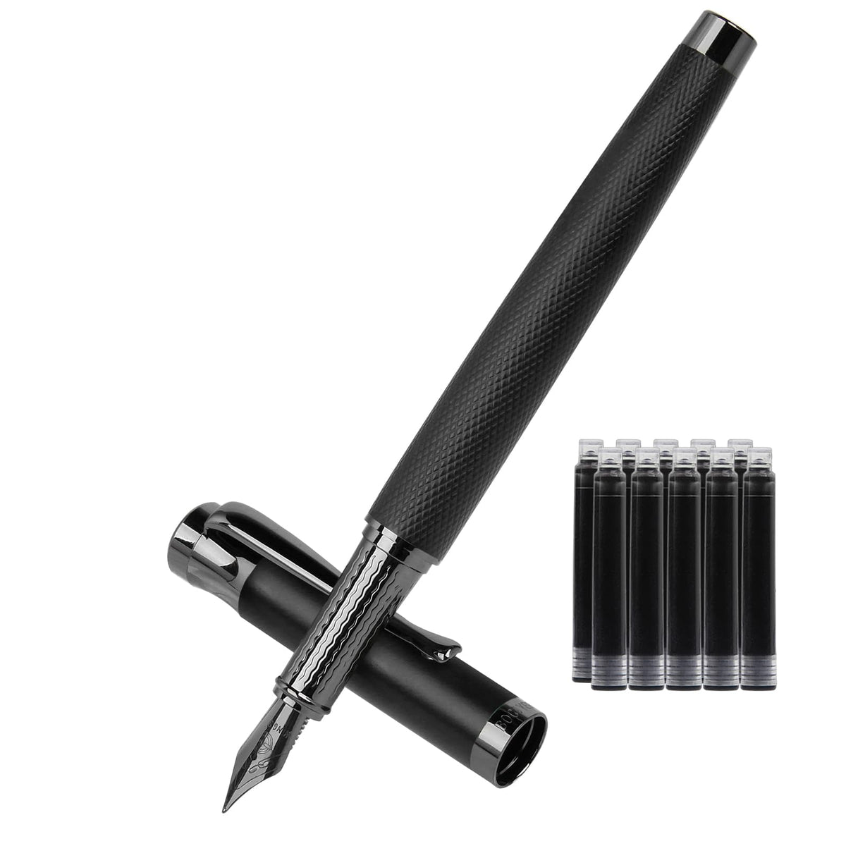 BOCIYER Luxury Fountain Pen Set,Ink Pen for Smooth Writing,Medium Nib,Includes 10 Ink