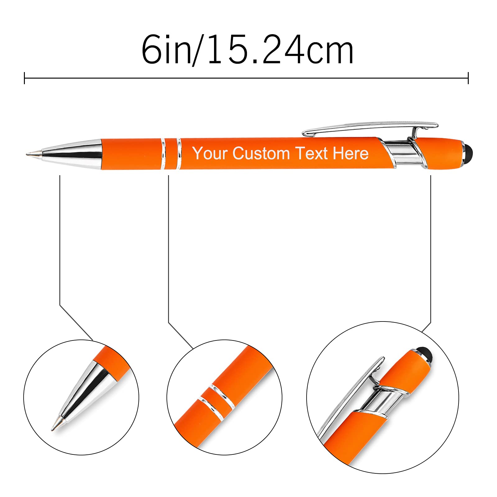 Personalized Custom Pens Bulk Free Engraving with Name Message Customized Ballpoint Pens Stylus for