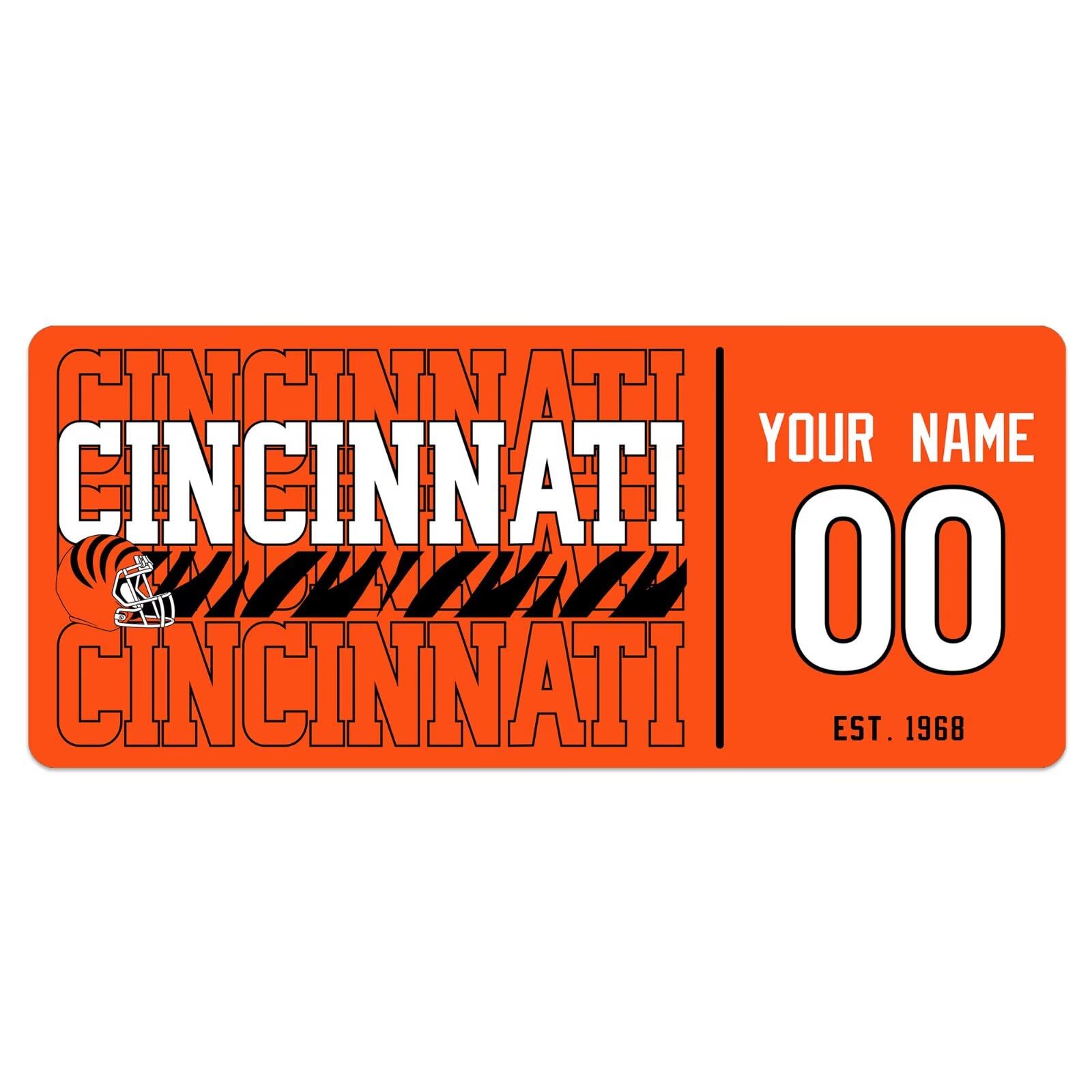 ANTKING Cincinnati Mouse Pad Custom Name and Number Desk Pad for Men Women Youth Gifts