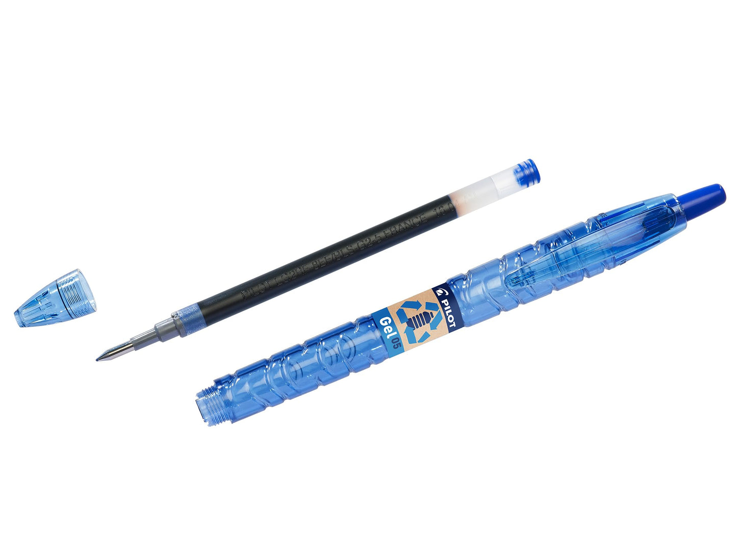 PILOT - Pack of 4 B2P Gel 0.7 - Gel Ink Roller Ball Pen - Medium - Begreen - Blue