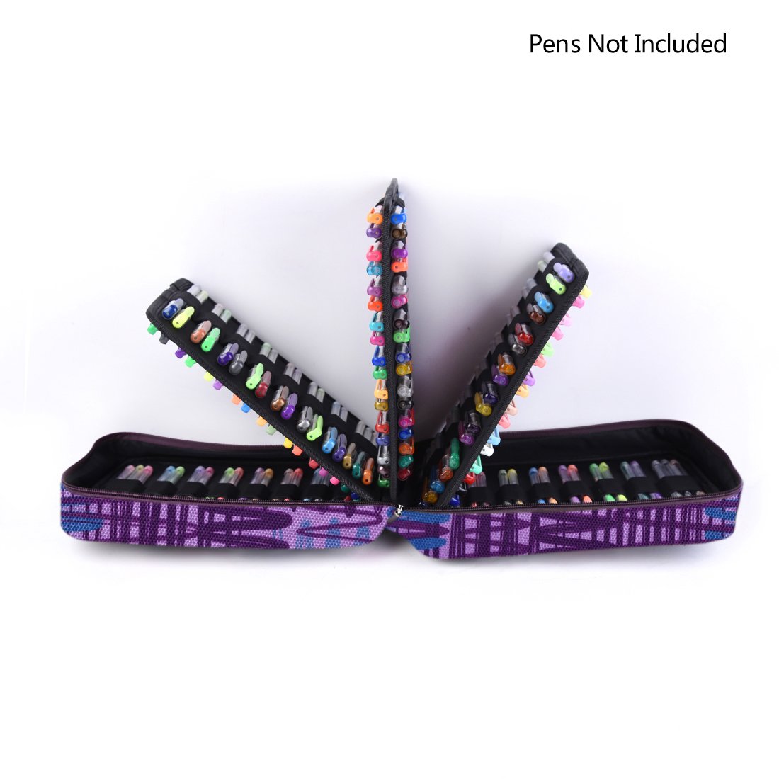 Pencil Case Holder Slot with Zipper Closure Large Capacity Pen Organizer