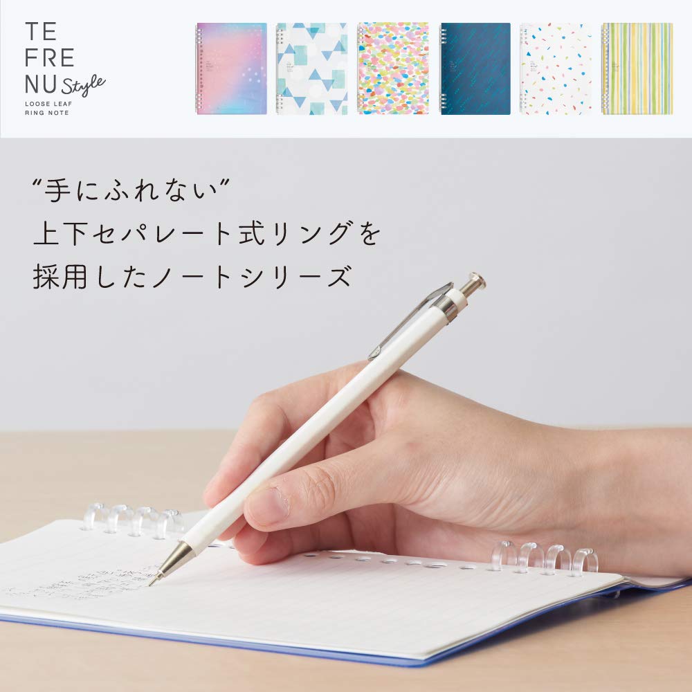 King Jim 9854TES-L106 Tefline Style A5 Stripe Ring Notebook