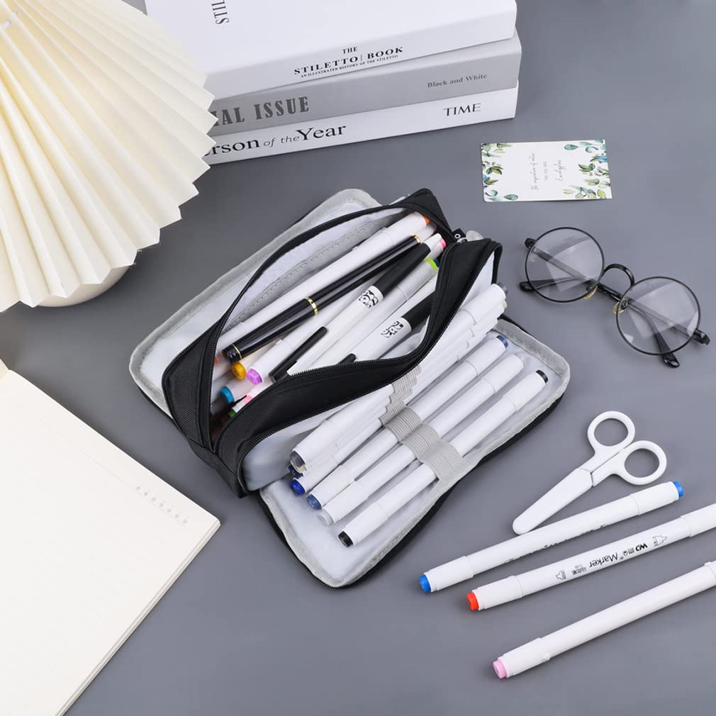 iSuperb Large Pencil Case 3 Compartments Pencil Pouch Big Capacity Pencil Bag for Kids Teen Girls