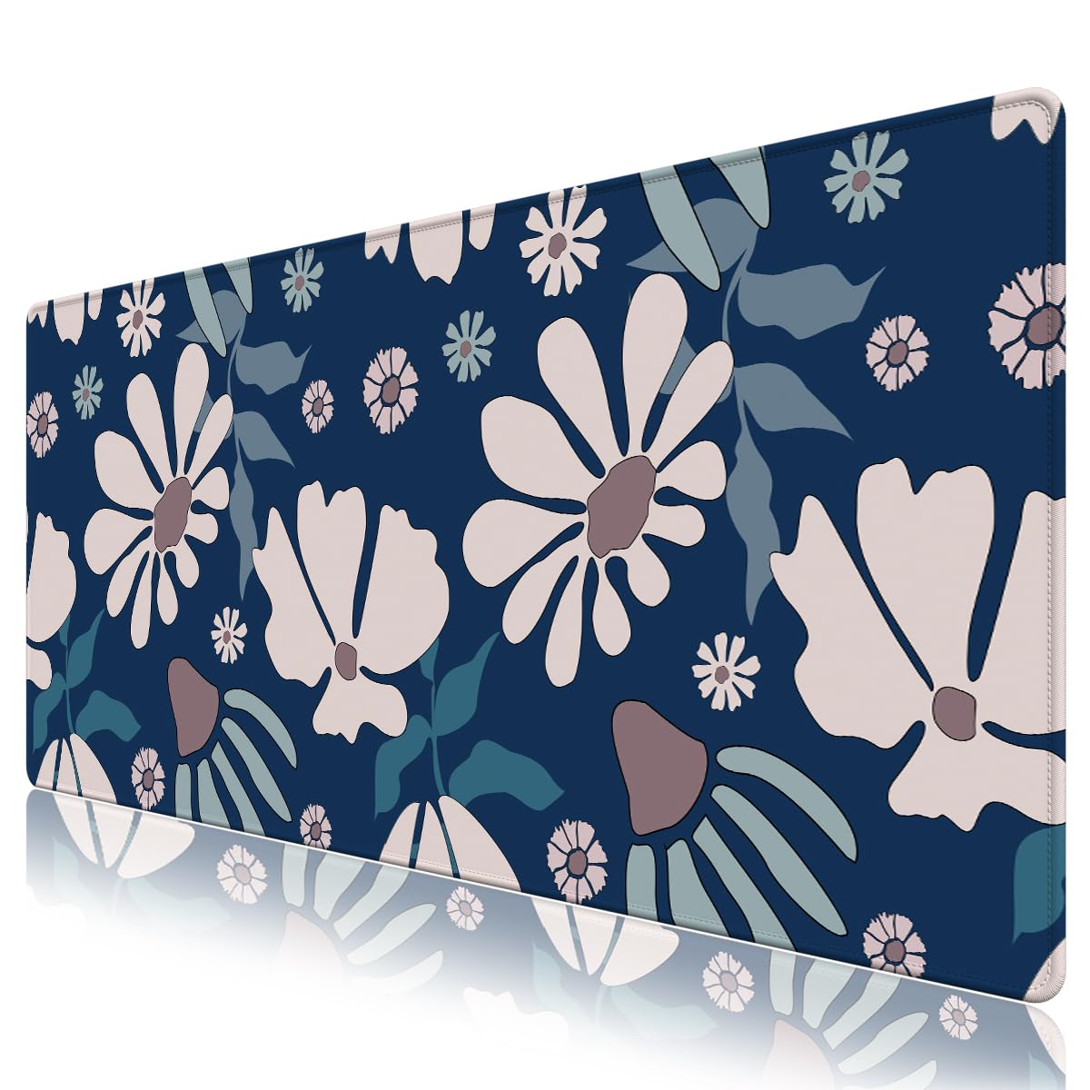 ARTSO Large Mouse Pad, Cute Blue Desk Mat for Desktop,Desk Pad Waterproof Gaming Mousepad for Women
