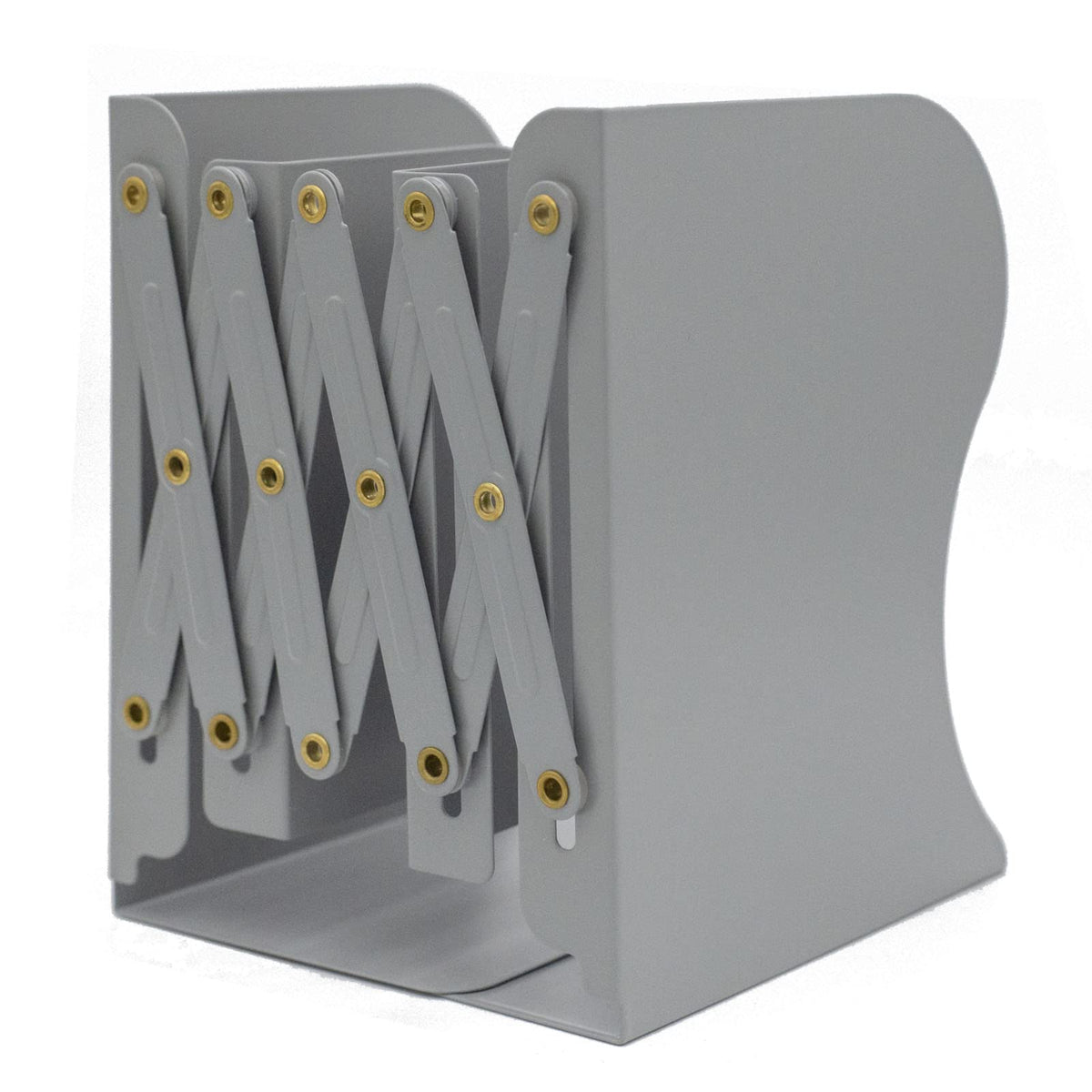 Zyners Adjustable Metal Bookends Heavy Duty for Shelves, 2 Dividers, Anti-Slip Design Expandable