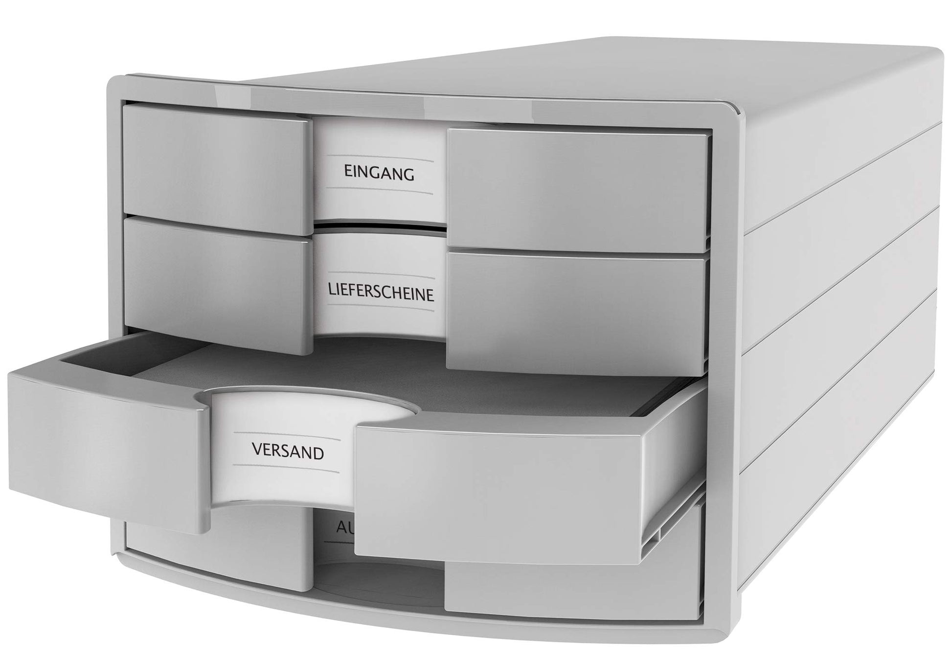 HAN 1012-11 Impuls Drawer Box DIN A4/C4 4 Closed Drawers Light Grey