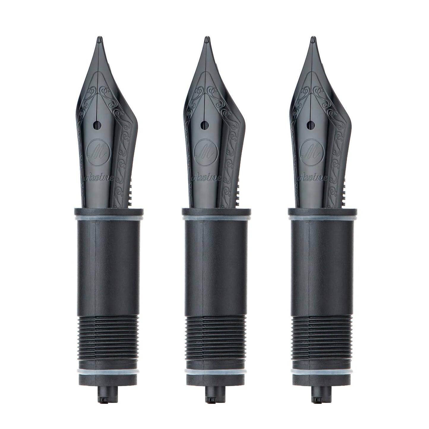 Asvine 3 PCS Fountain Pen Black Nib, Size 6 Medium Nib V169, P20, P30 and V126