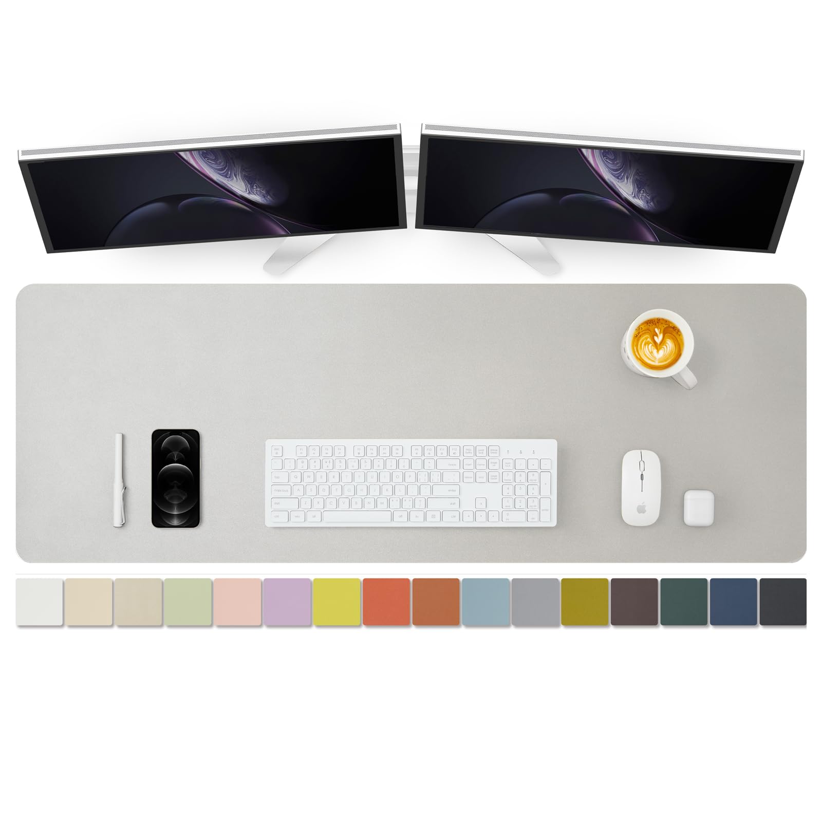 Large Desk Mat - 47.2"x 17" Non-Slip PU Desk Pad for Office and Home - Ideal for Large Mouse Pad