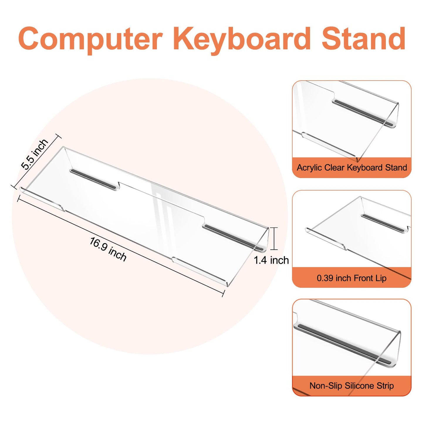 MOSISO Keyboard Stand&Wrist Rest Support for Keyboard &Mouse Pad Set