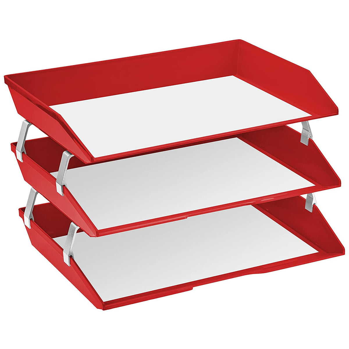 Acrimet Facility 3 Tier Letter Tray, Side Load, Letter Size/A4, Desktop File Organizer, Plastic