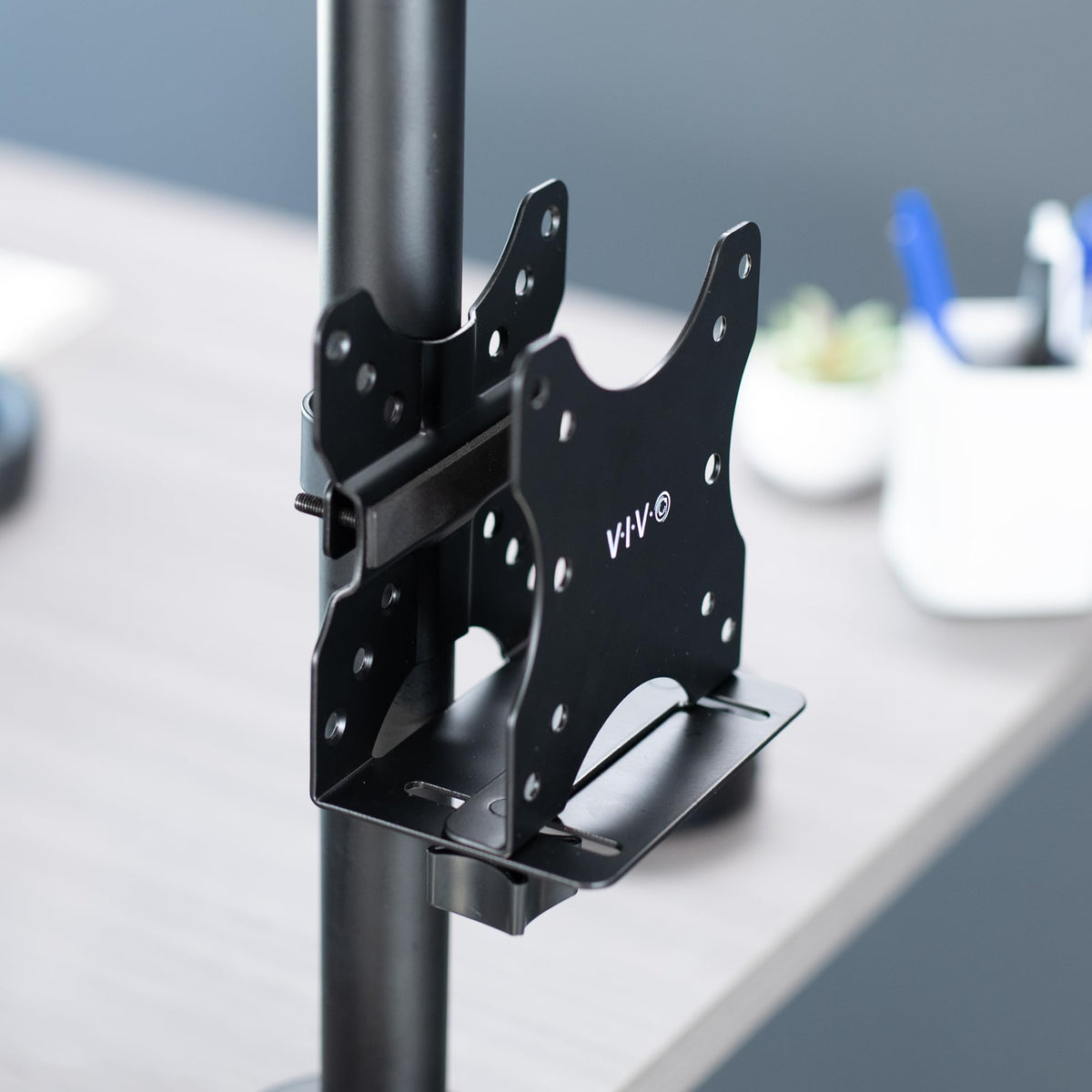 VIVO Adjustable Thin Client Mini PC Mount Bracket, CPU VESA Under Desk and Monitor Arm Computer