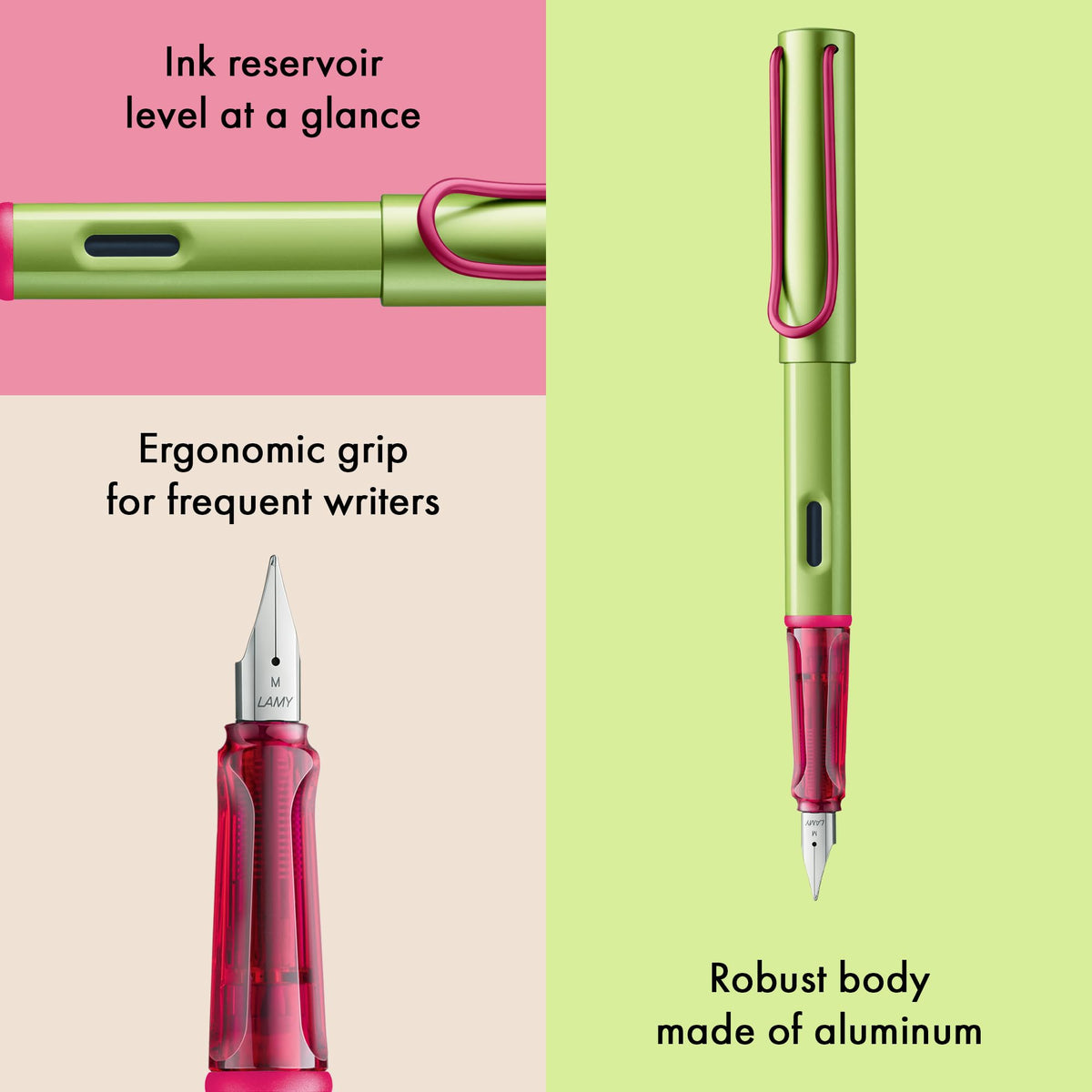 LAMY AL-star disco - Fountain Pen with ergonomic grip & polished steel nib in size M - lightweight