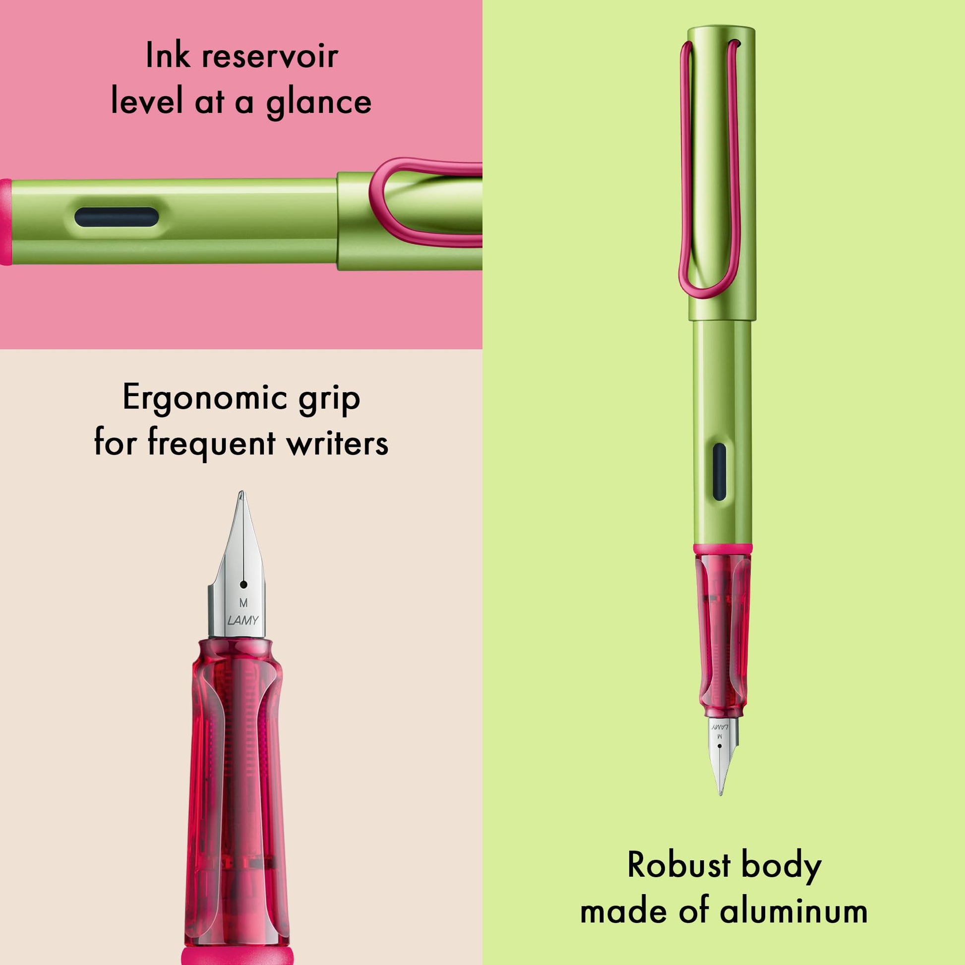 LAMY AL-star disco - Fountain Pen with ergonomic grip & polished steel nib in size M - lightweight