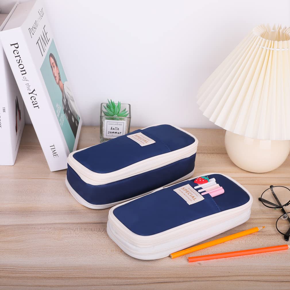 iSuperb Foldable Pencil Case Zipper Big Capacity Aesthetic Canvas Pencil Pouch Pen Bag for Kids