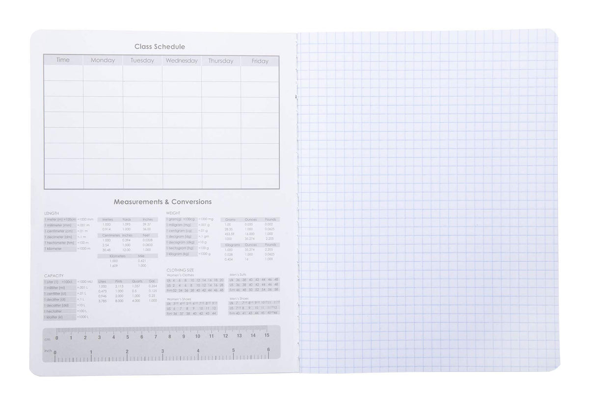 Mintra Office Composition Books - Sturdy Flexible Cover (4 Pack, 4x4 Comp Book - Graph)