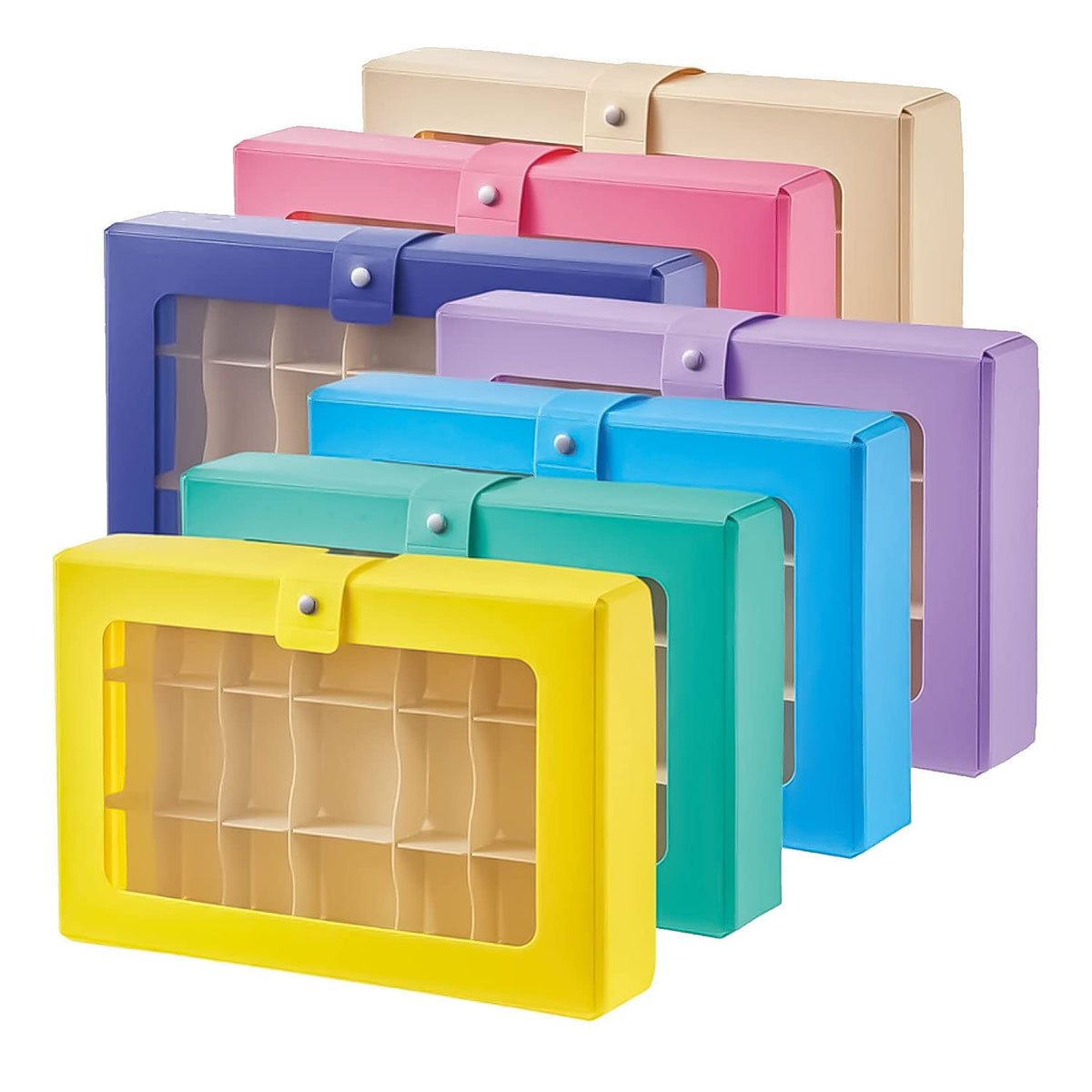 Lihit Lab A698-10 Maste Storage with Dividers, Collection Case, Purple