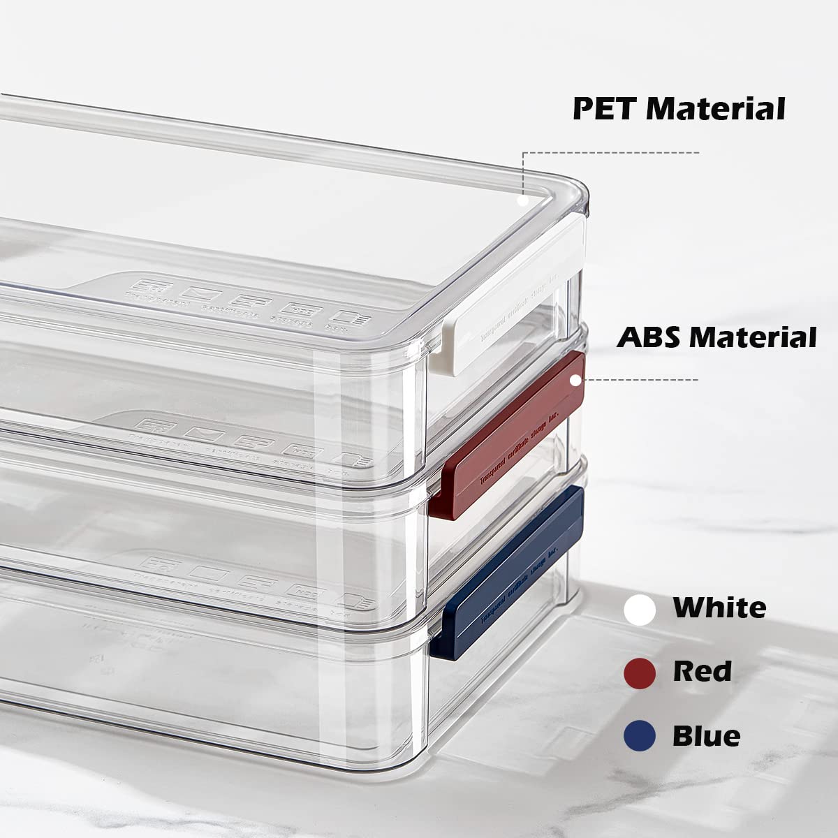 Comforhous 2 Pack Document Storage Clear Plastic Storage Boxes with Lids Stackable Storage Bins