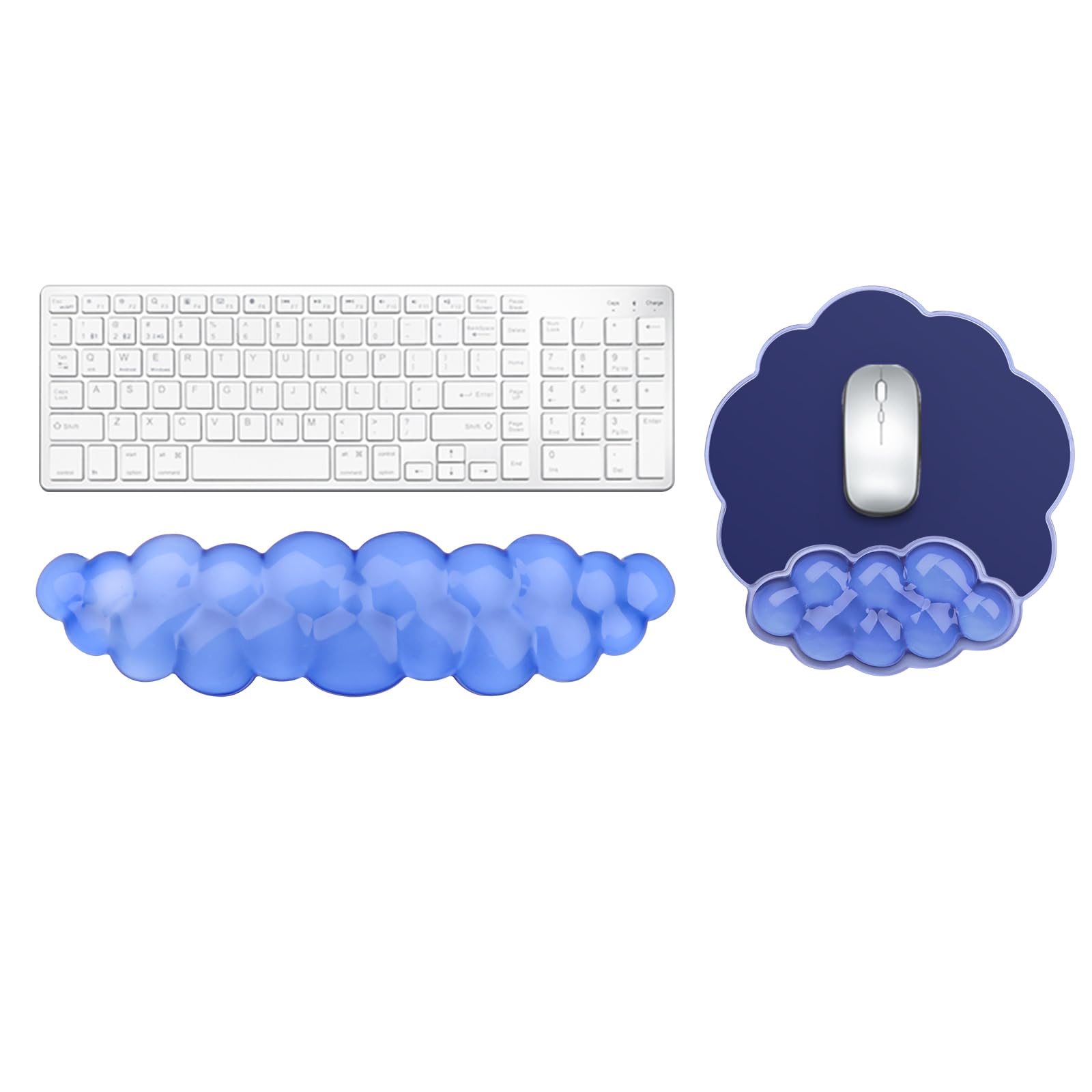 Gel Cloud Keyboard and Mouse Wrist Rest, Cute Wrist Support and Arm Support Rest for Typing Pain