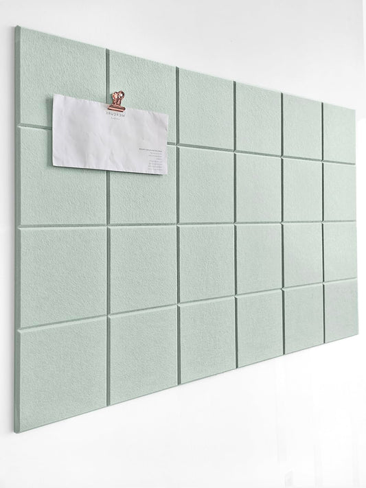 DECORITA Felt Bulletin Board- Cork Board Tiles Alternative - 6 Pack Square Felt Wall Tiles with