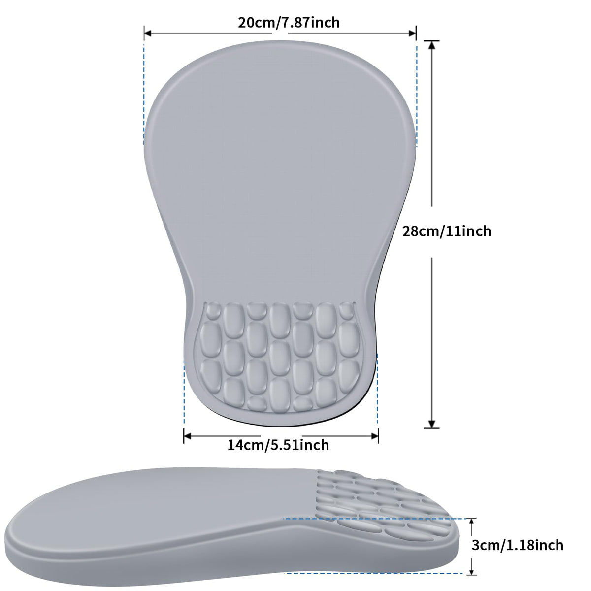 YIWEI Ergonomic Mouse Pad with Wrist Rest for Carpal Tunnel Pain Relief