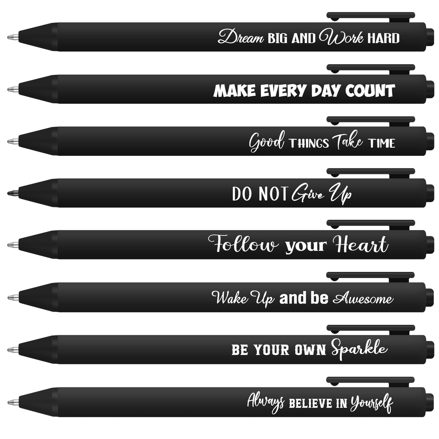 Sayglossy 80 Pcs Motivational Pens Christian Ballpoint Pens Inspirational Quotes Writing Tool Small