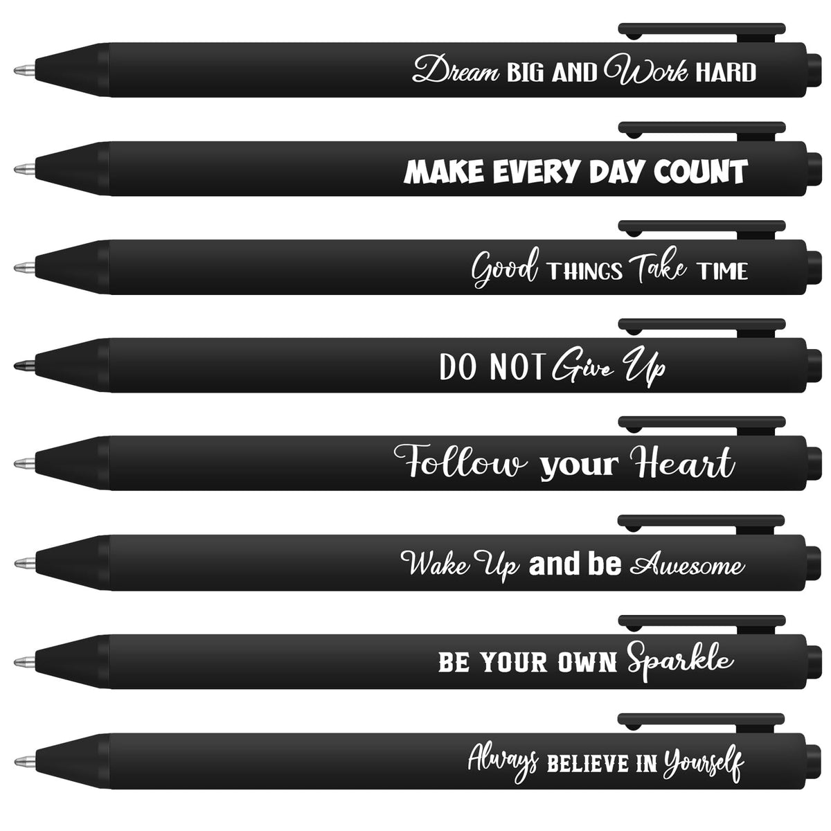 Sayglossy 80 Pcs Motivational Pens Christian Ballpoint Pens Inspirational Quotes Writing Tool Small