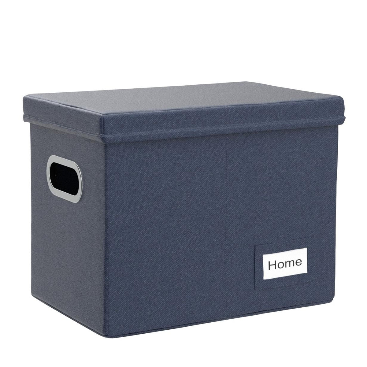 PRANDOM File Organizer Box - Set of 1 Collapsible Decorative Linen Filing Storage Hanging File