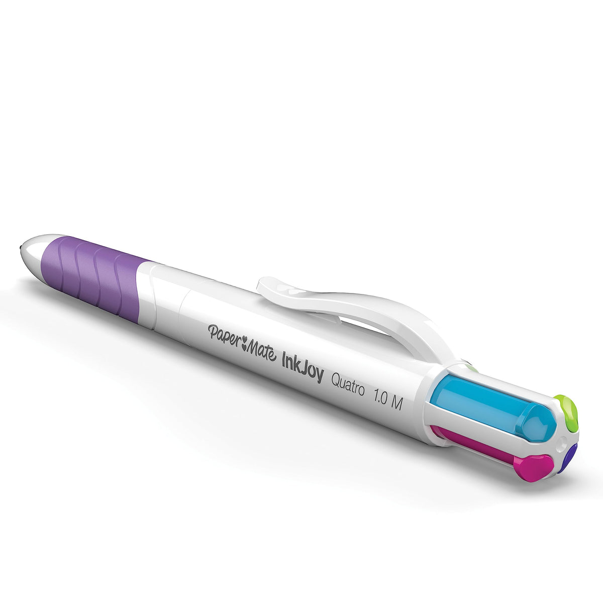 Paper Mate InkJoy Quatro 4-Colour Ballpoint Pen | Assorted Fun Colours | Medium Point (1.0mm) | 12
