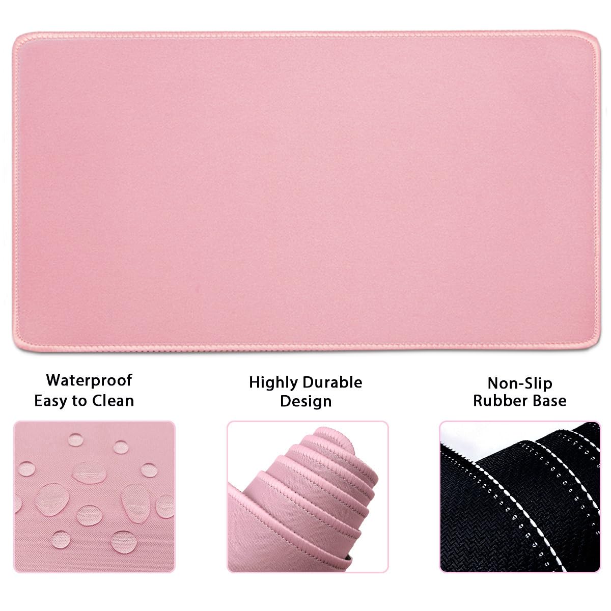 Keyboard Wrist Rest Large Mouse Pad Wrist Support for Computer, 4 in 1 Memory Foam Keyboard Pad