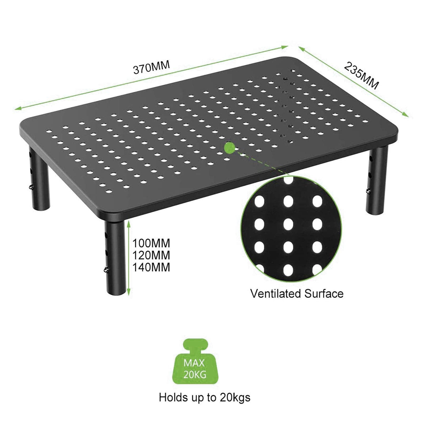 Bracwiser Monitor Stand Riser,3 Level Height Adjustable Desktop monitor stand for Computer, Laptop