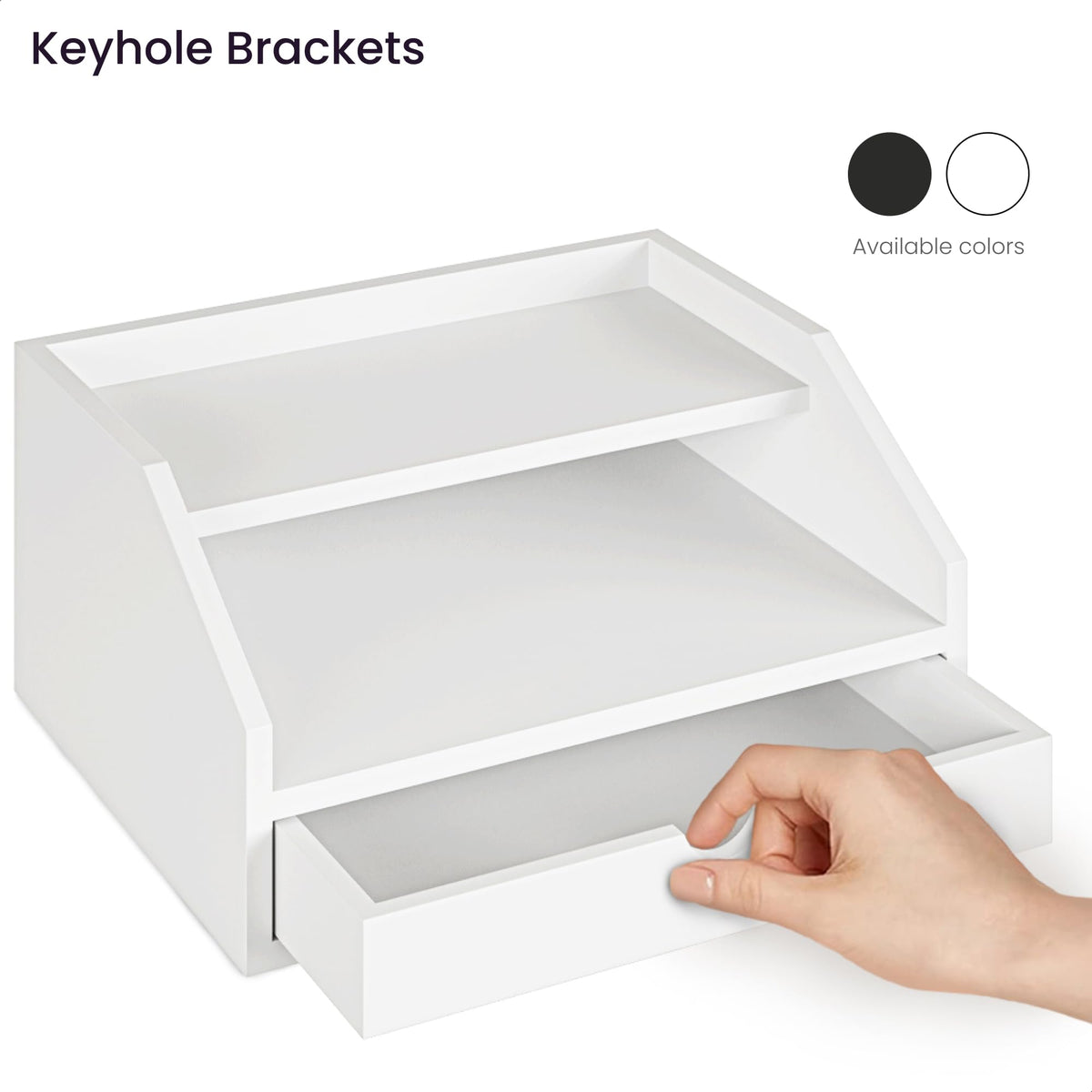 Ballucci Desk Organizer with Drawer, 2 Tier Paper Office Supplies Desk Organizer, 13 2/5" x 9 3/5"