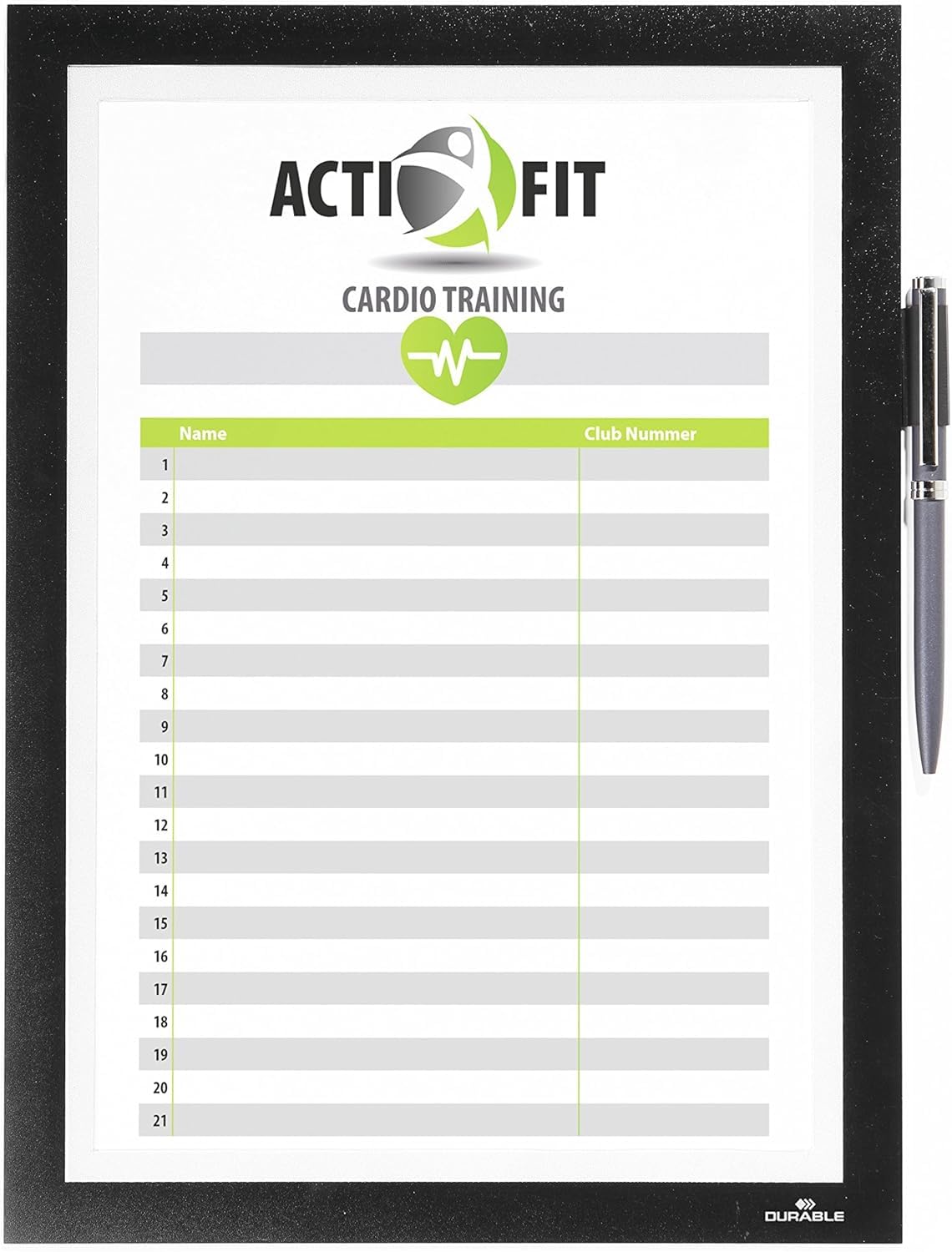 Durable Magnetic Frame Duraframe Note A4, Black, Self-Adhesive