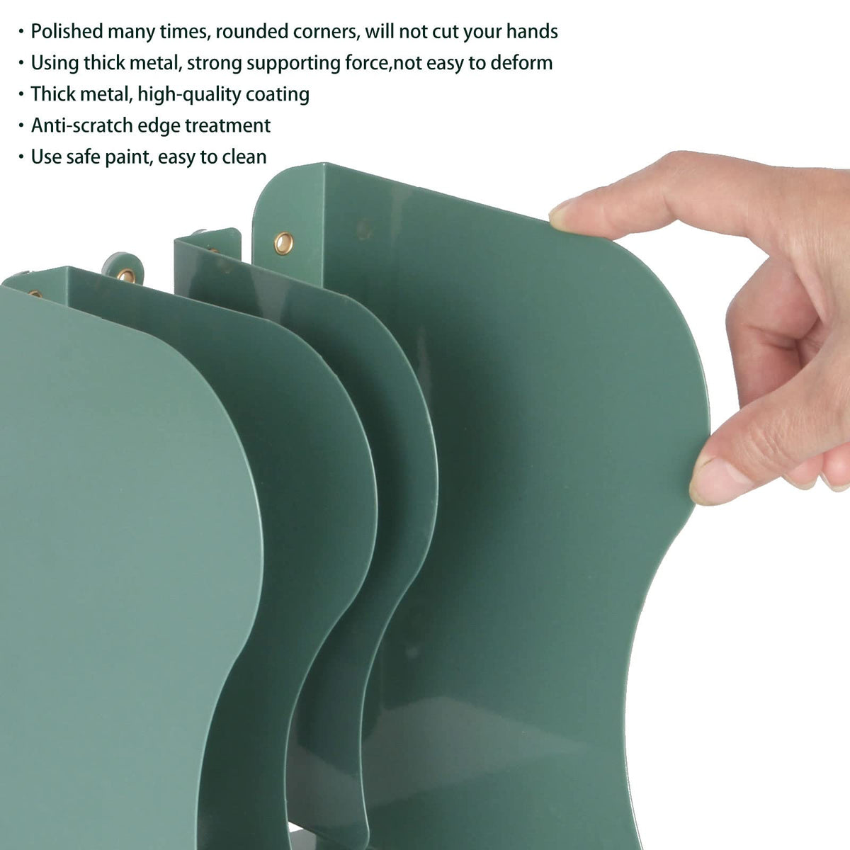 Zyners Adjustable Metal Bookends Heavy Duty for Shelves, 2 Dividers, Anti-Slip Design Expandable