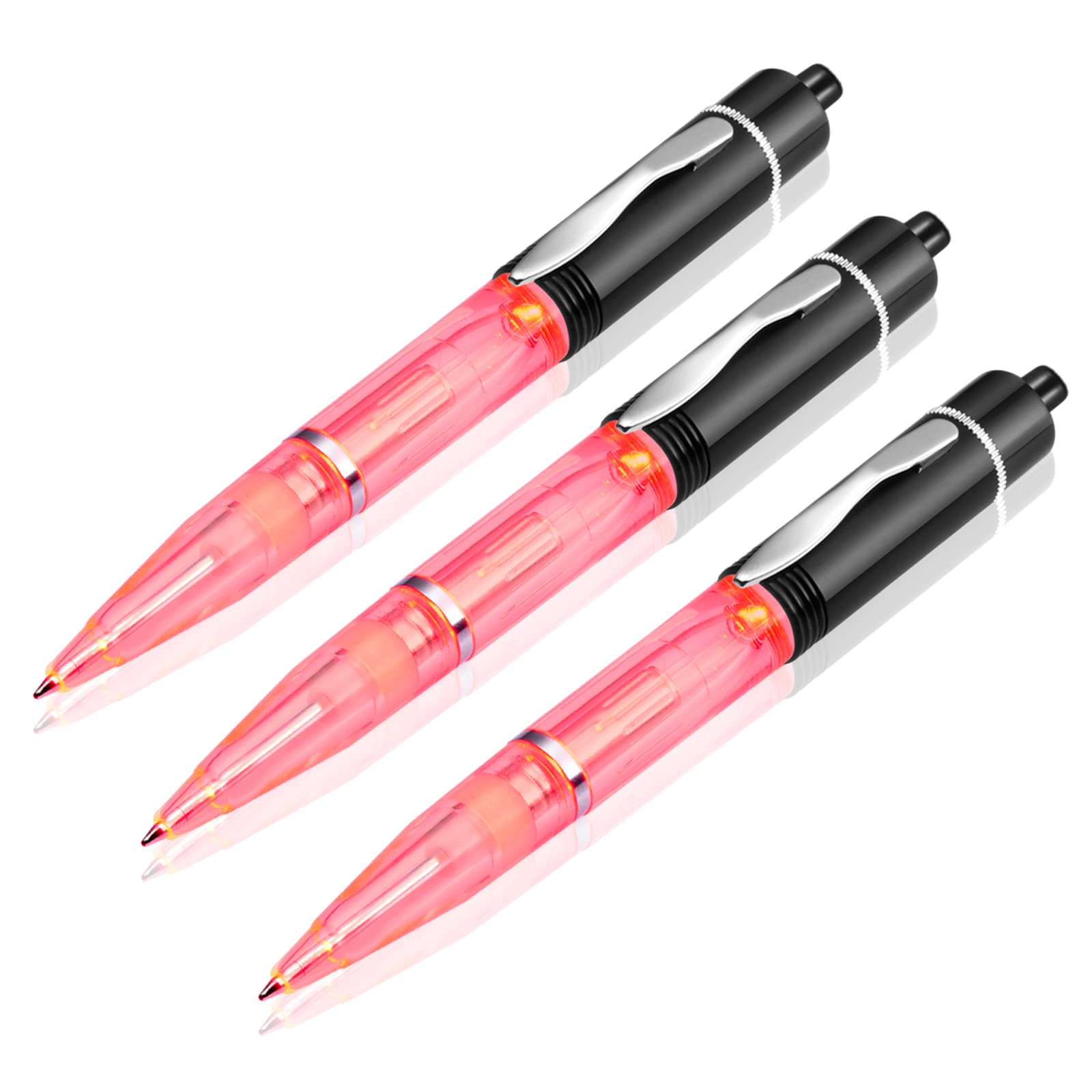 Glovion LED Light Pen, Lighted Ballpoint Pen Penlight for Nighttime Writing – Red Light with Black
