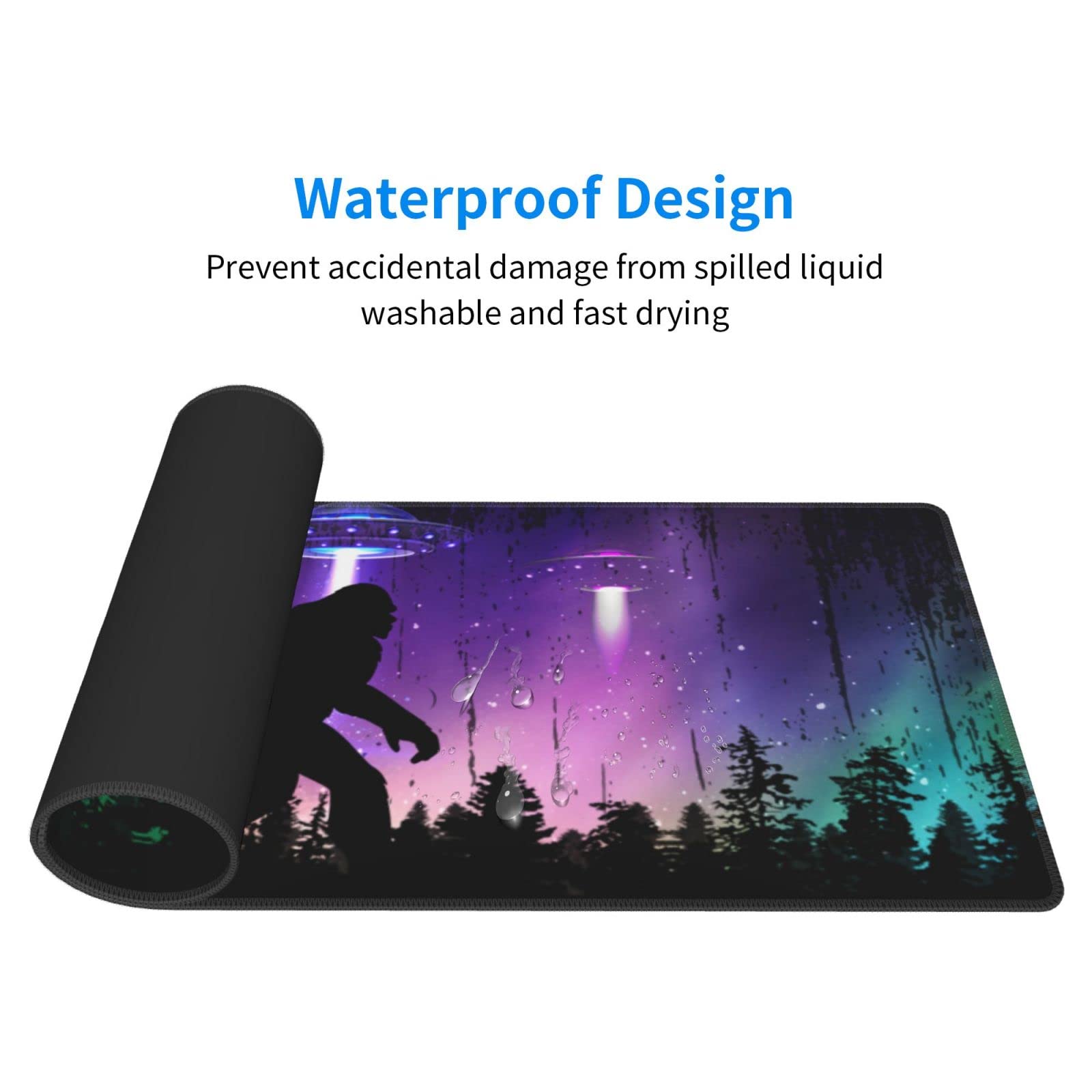 Sasquatch Mouse Pad XL Extended Desk Mat, Computer Mousepad