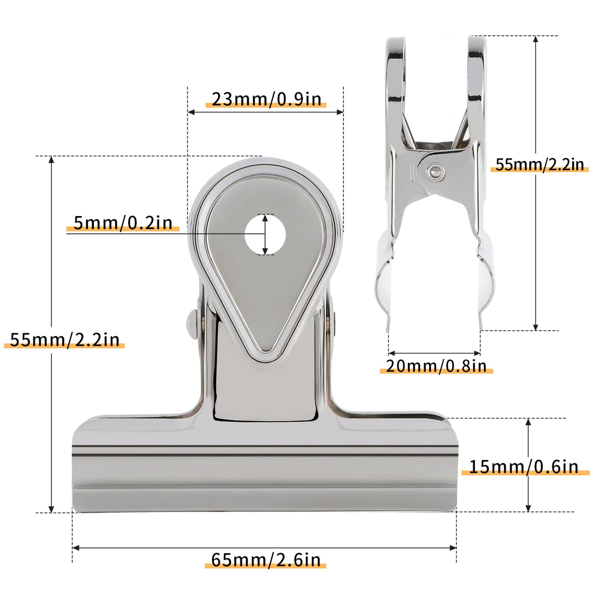 SIAMESE Bulldog Clips, 4 Pcs Binder Clips for Office & Kitchen, Multi-Purpose Binder and Food Bag