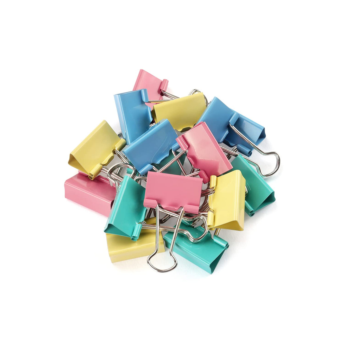 ZZTX 40 Pack Small Binder Clips 0.75 Inches Assorted Colors