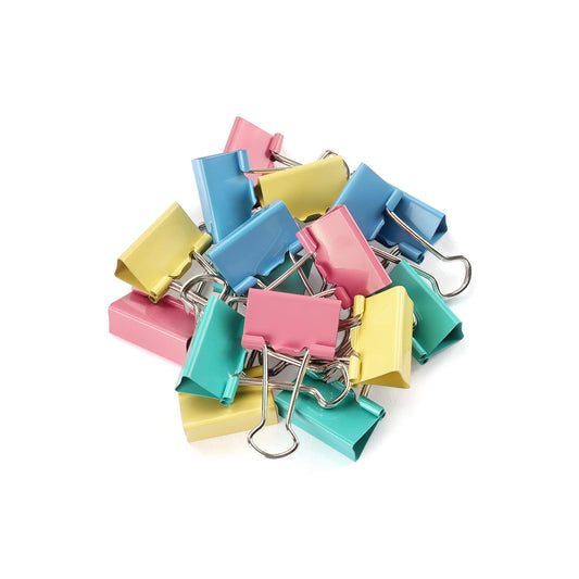 ZZTX 40 Pack Small Binder Clips 0.75 Inches Assorted Colors