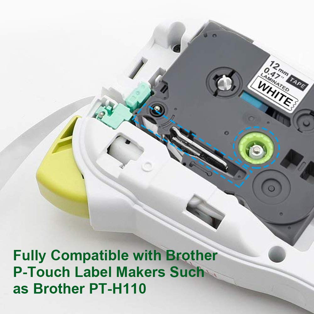 Zencoma Label Tape Replacement for Brother TZe131 231 431 531 631 731