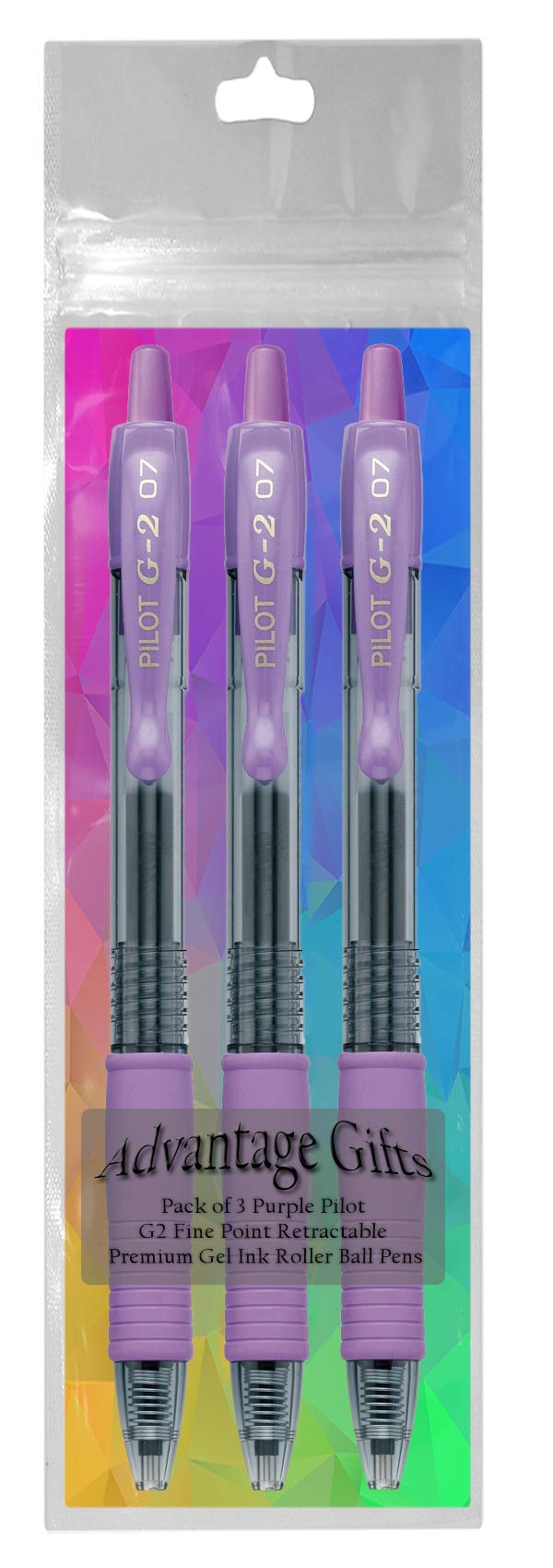 Advantage Gifts G2 Retractable Premium Gel Ink Roller Ball Pens Fine Point Fine Point (.7mm) Purple