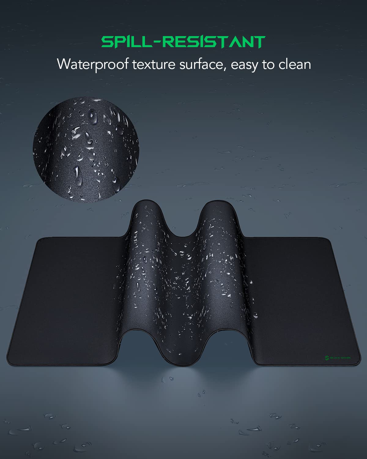 Black Shark Gaming Mouse Pad Desk Mat 47.2” x 23.6”, Oversized Large Mouse Pad, Non-Slip Mousepad