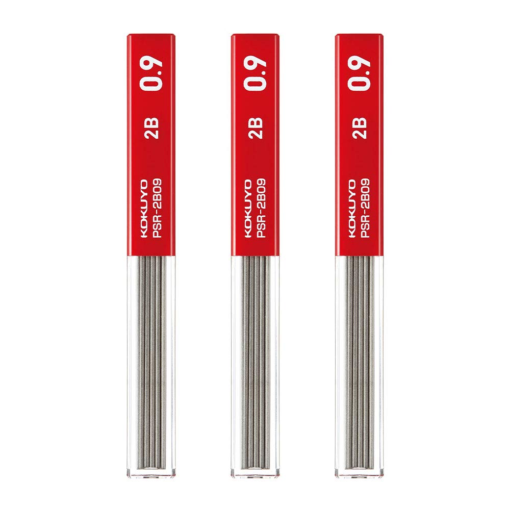 Kokuyo PSR-2B09-1PX3SET Mechanical Pencil Refills, 0.04 inches (0.9 mm), 2B, Set of 3