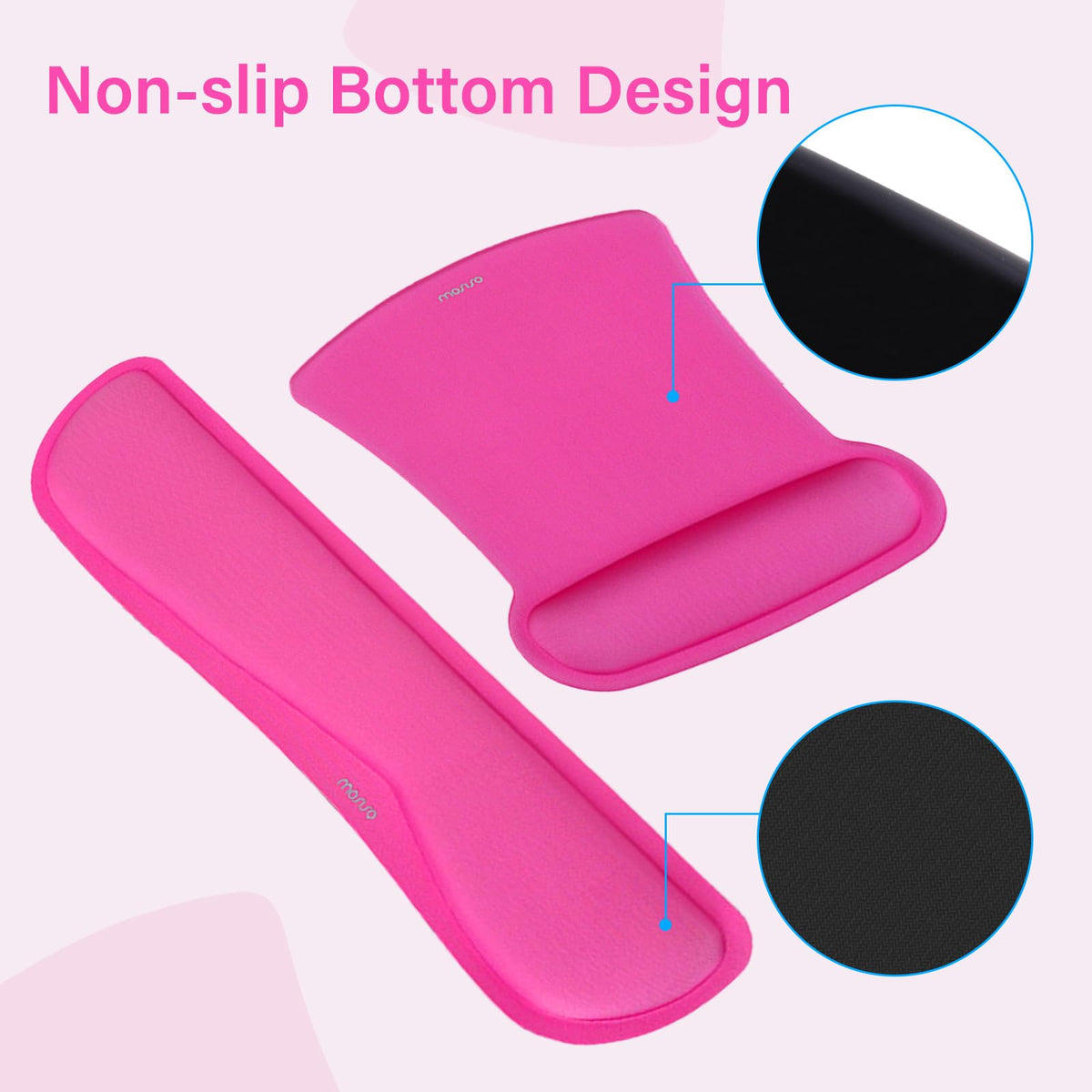 MOSISO Keyboard Mouse Pad Set, Large Gaming Mousepad&Keyboard Wrist Rest