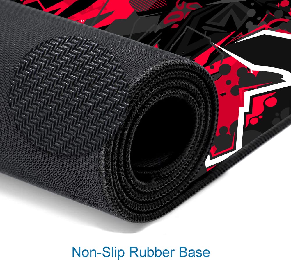 SANWUMIAN Mouse Pad Gaming, Large XXL Mouse Pads, Non-Slip Rubber Base Mousepad, Keyboard Mouse Mat