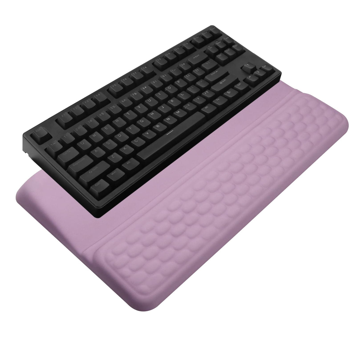 Computer Keyboard Stand with Wrist Rest, Ergonomic Tilted Keyboard Holder - Keyboard Riser with