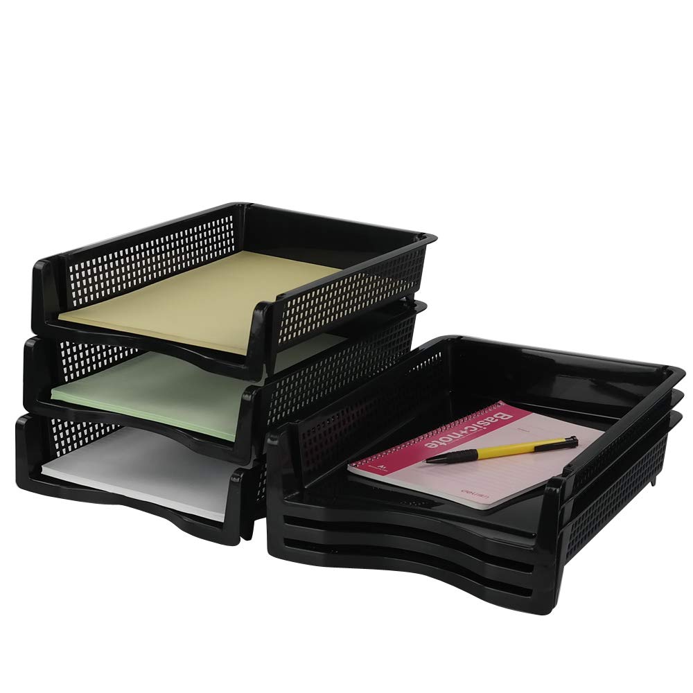 Ggbin 6-Tier Stackable A4 Paper Size Organizer Basket Tray for Desktop