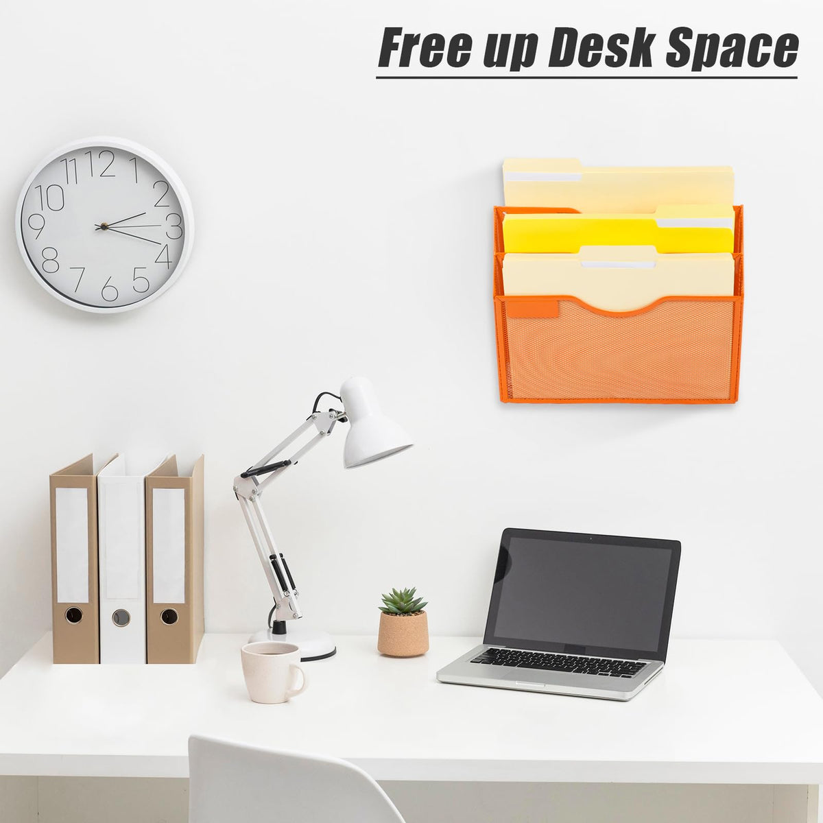 EASEPRES 3 Pocket Mesh Hanging Wall File Organizer, Wall Mounted Mail Paper Document Folder Holder